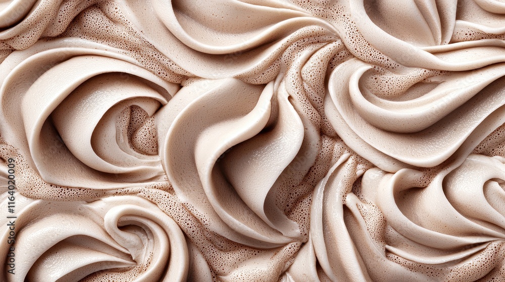 Poster abstract cream texture with swirls and soft peaks on background