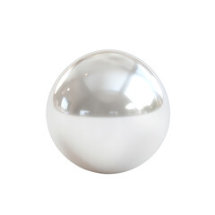 Shiny Metallic Sphere with Smooth Surface Reflecting Light