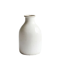 White Ceramic Vase with Simple Design and Elegant Curves