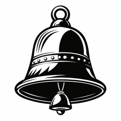 Christmas Silver bell Black silhouette