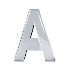 Letter A Made of Material with a Laser Cut Glass Design