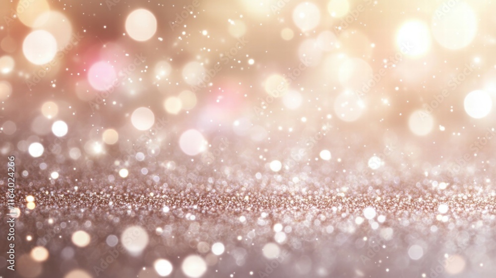 Poster A shimmering background of soft bokeh lights creating a dreamy, festive atmosphere.