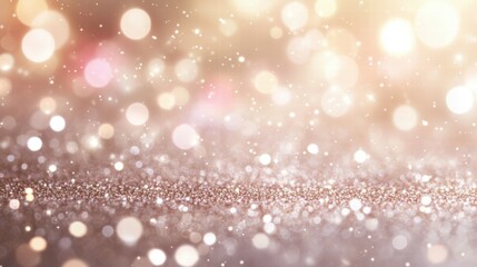 A shimmering background of soft bokeh lights creating a dreamy, festive atmosphere.