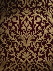 An attractive gold and burgundy damask pattern that brings warmth and elegance to your designs.
