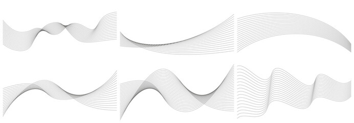 Futuristic curved backgrounds for business and technology-related designs.