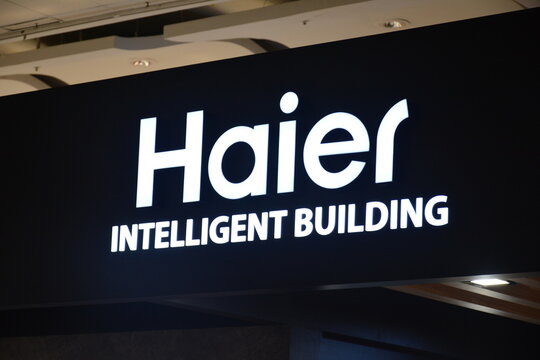 Haier sign at Philconstruct Expo in Pasay, Philippines