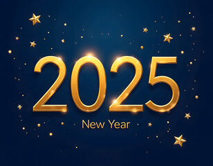 Fototapeta premium welcome 2025 year greeting, happy new year concept for post card, design, face book cover, Instagram, lettering. 