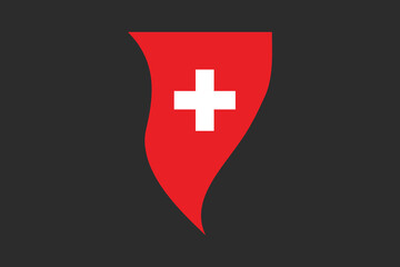 Switzerland flag, The flag of Switzerland, Flag of Switzerland national country symbol illustration Vector, Rectangle Switzerland flag illustration, Flat vector illustration

