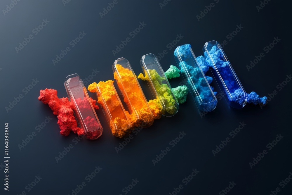 Aufkleber A clean flat design of the periodic table, with bold colors and IUPAC-approved labels for each element