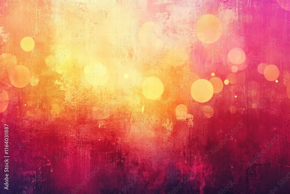 Poster A vibrant abstract background with warm colors and soft bokeh effects.