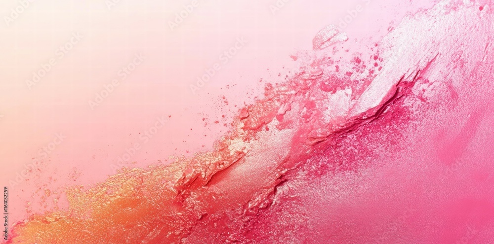 Poster Abstract colorful splash with pink and orange hues creating a vibrant visual effect.