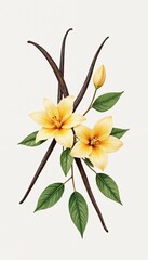 Vanilla Flowers and Beans Arrangement