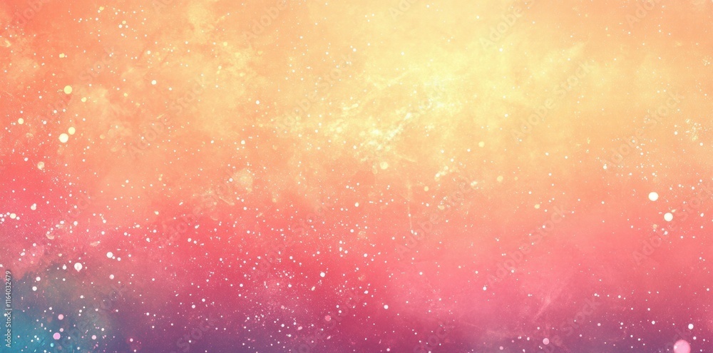 Poster a vibrant cosmic background with soft gradients and sparkling stars, evoking a dreamy atmosphere.