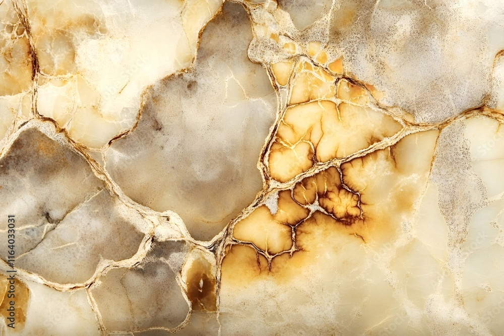 Poster polished onyx stone surface displays intricate veins and patterns, creating a luxurious and elegant 