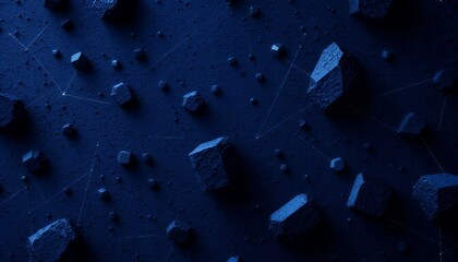 Abstract Deep Blue Network: Interconnected Blocks in a Digital Universe