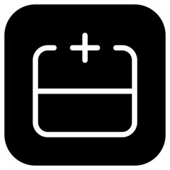 Editable add row above vector icon. Part of a big icon set family. Perfect for web and app interfaces, presentations, infographics, etc