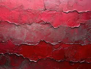 Obraz premium Abstract textured artwork featuring layered shades of red.