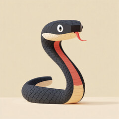 Fototapeta premium black and white snake