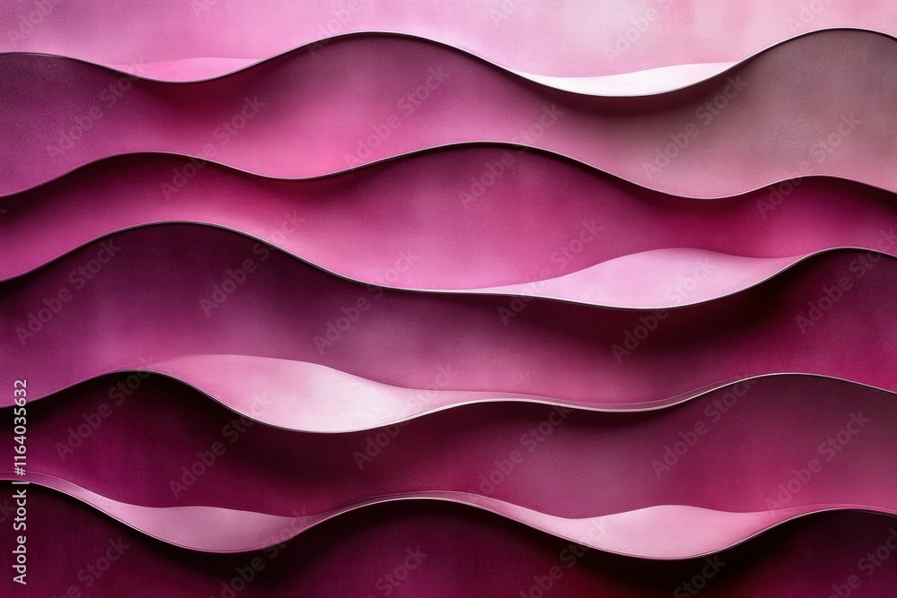 Poster abstract waves in shades of pink create a visually soothing and modern design.