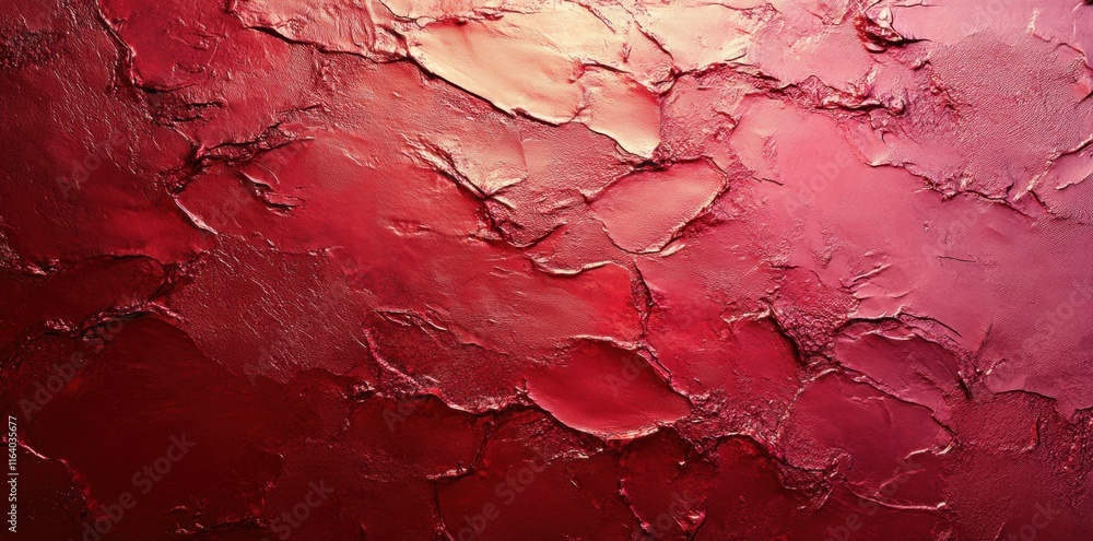 Poster Textured abstract surface in shades of red, evoking depth and emotion.