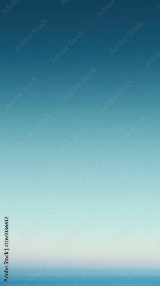 Poster a serene gradient image depicting a tranquil sky meeting the ocean.