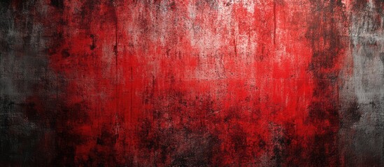 Obraz premium Worn concrete wall featuring a bold red background perfect for urban art and street style aesthetics