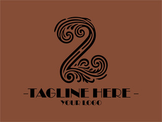 Title Black ornate letter Z on brown swirling background. Suitable for graphic design projects, typography compositions, or decorative purposes