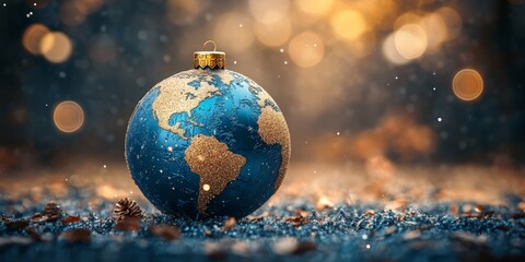 World Globe Ornament Christmas