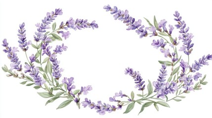 "Delicate Lavender Elegance: A Soft Floral Frame for Photos and Text"
