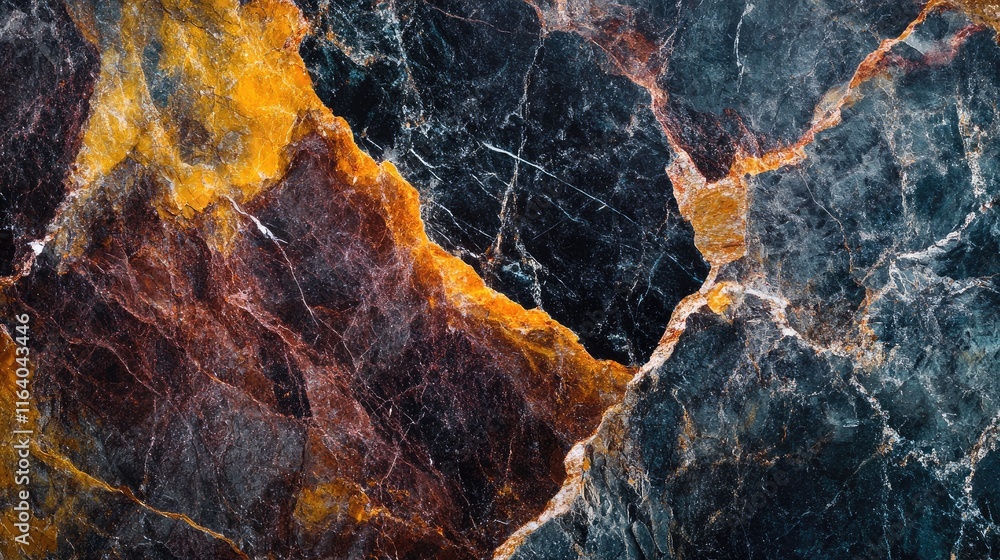 Poster colorful abstract marble texture background in earthy tones with striking veins and depth for artist