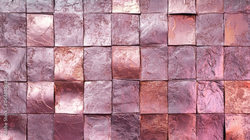 Poster textured aluminum background featuring a rose gold color scheme with a pattern of scratches and refl