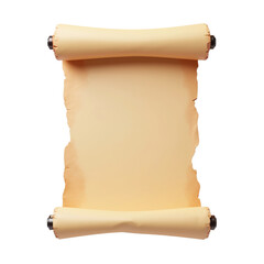 Detailed 3D Illustration of an Ancient Parchment Scroll