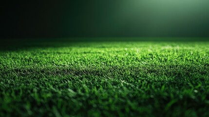 Naklejka premium A lush green pitch ready for the game, isolated with space for copy on a clean backdrop