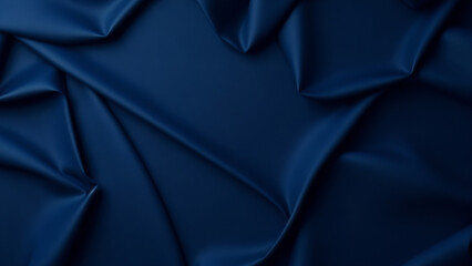 Obraz premium crumpled dark blue fabric texture background 
