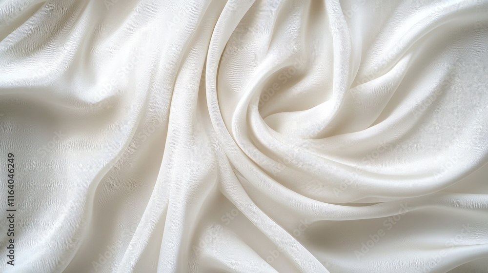 Poster elegant smooth white fabric textures with subtle waves and soft drapery for background and design us