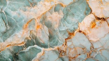 Naklejka premium Colorful Abstract Marble Texture with Blue and Gold Veins for Elegant Background Design