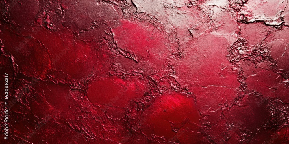 Poster a textured surface in deep red tones, showcasing a rich and layered appearance.
