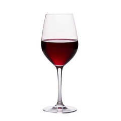 Elegant Curved Glass of Deep Crimson Red Wine Displaying Rich Hues