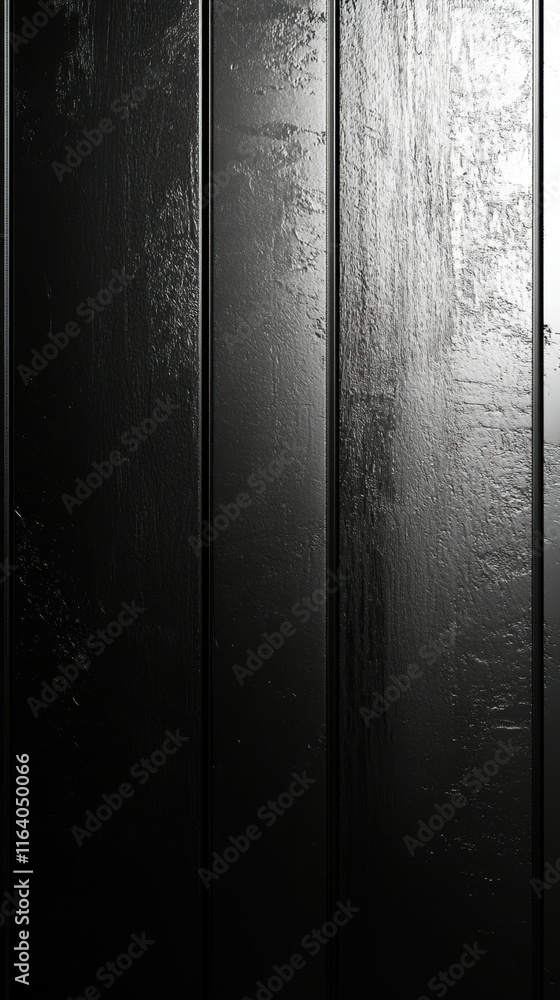 Poster A close-up of a textured black panel, emphasizing its smooth and reflective surface.