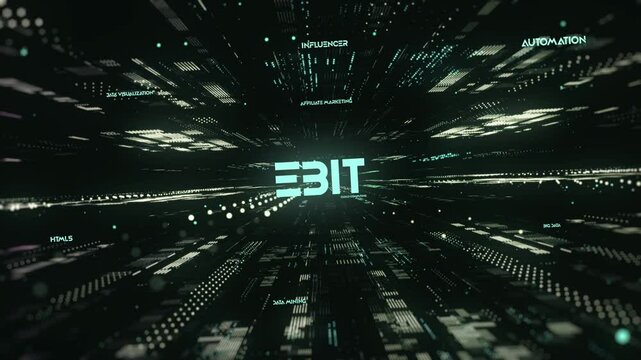Digital Data Technology Word EBIT