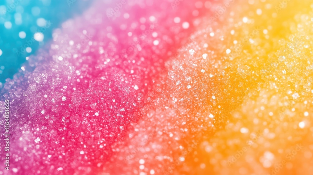 Aufkleber vibrant abstract background of colorful sugar granules creating a rainbow gradient effect suitable f