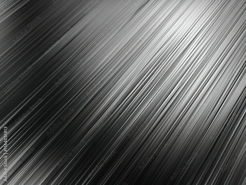 Poster abstract black and white diagonal lines creating a dynamic, textured pattern.