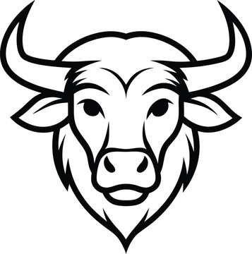 Bufflo head mascot logo 