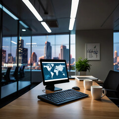 Economy and Business Environment Illustration, financial concept art