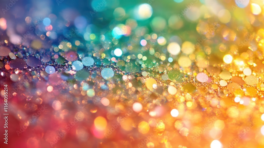 Poster vibrant abstract background with colorful bokeh and shimmering light spectrum for creative designs a
