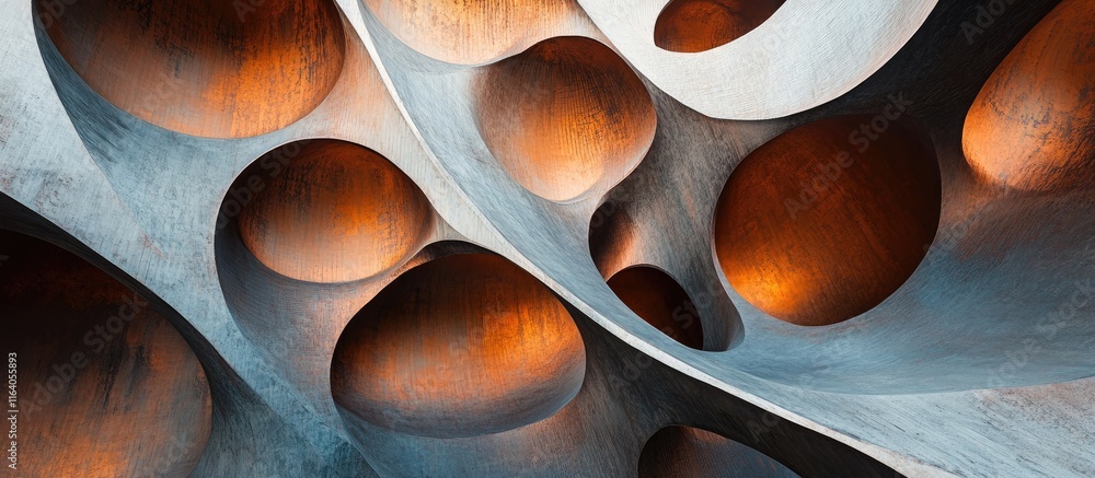 Poster intricate design details of modern luxury architecture highlighting abstract elements ideal for inte