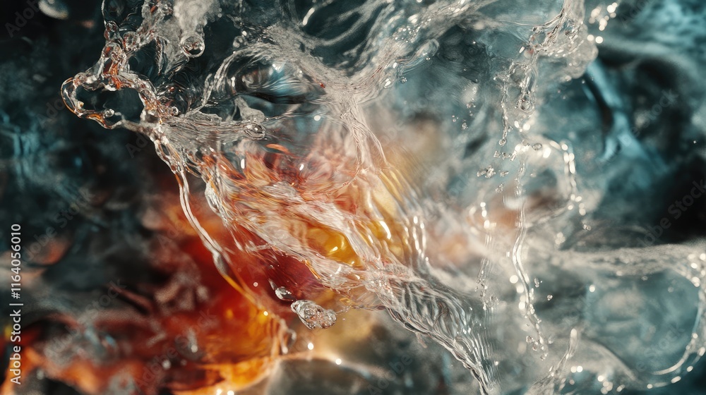 Aufkleber colorful abstract ink and water textures creating a mesmerizing backdrop for creative projects and a