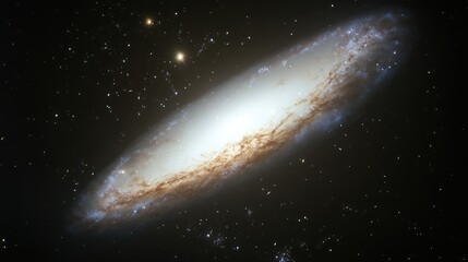 Fototapeta premium 2D Illustration of a Colorful Spiraling Galaxy with Bright Stars and Cosmic Dust in a Dark Universe Background