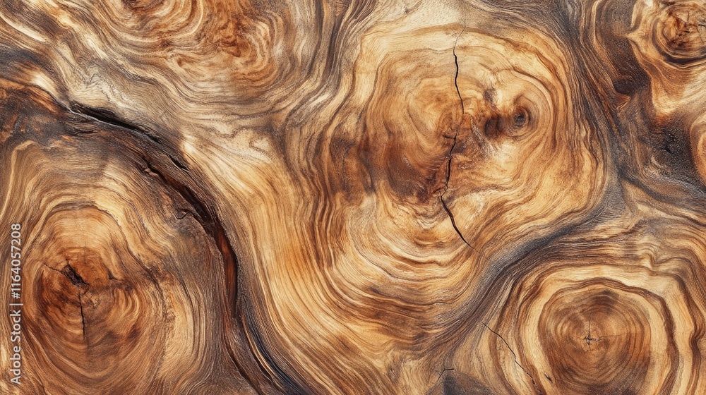 Poster natural wood texture with intricate patterns and rich warm tones ideal for backgrounds in design and