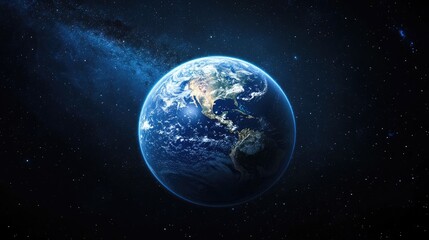 A stunning view of Earth from space showcasing its vibrant colors and intricate details against the backdrop of the cosmos.